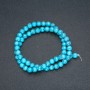 Turquoise (Synthetic) Beads, Smooth Round, Diameter 6mm +/-, Length 40cm +