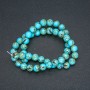 Imperial Jasper Beads, Turquoise (Pressed), Smooth Round 8mm +/-, 40cm Strand +