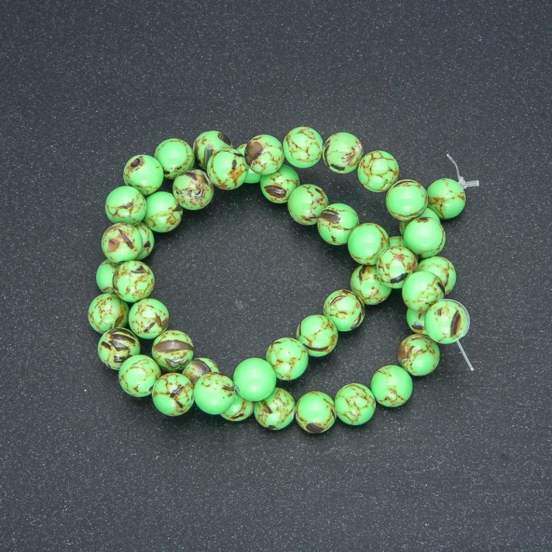 Imperial Jasper Beads Lettuce Green (Pressed), Smooth Round, Diameter 8mm +/-, Length 40cm+