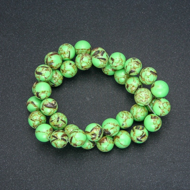 Imperial Jasper Lime Green Beads (Pressed), Smooth Round, Diameter 10mm+/-, Length 40cm+