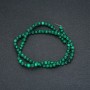 Beads on Thread, Malachite (Pressed), Smooth Round, Diameter 4mm +/-, Length 40cm +