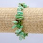 Natural Chrysoprase Bracelet on Elastic Band, "Needle" Chip Beads, 15x5mm Diameter+