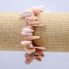 Elastic Bracelet with Natural Opal Stone Chips "Needle", Diameter 18x6mm+