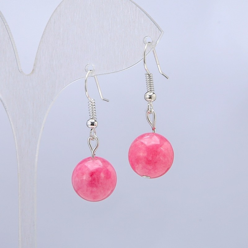 Tourmaline (Synthetic) Earrings, 12mm Diameter+/-, 35mm Length+