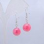 Tourmaline (Synthetic) Earrings, 12mm Diameter+/-, 35mm Length+
