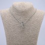 Pendant "Ring" 25x11mm +/- on a chain, length 70cm +/- silver-tone metal