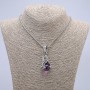 Dragon Head and Lilac Ball Pendant 22x51mm +/- on a chain, length 65cm, silver-tone metal