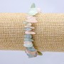 Elastic Bracelet with Natural Morganite Stone Chips "Needle", Diameter 12x6mm+