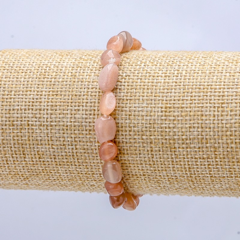 Natural Stone Selenite Bracelet on Elastic Band, Tumbled 10x6mm+
