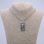 "Skull and Bones" Pendant 48x26mm on Chain, Length 70cm +-, Silver-Tone Metal