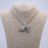 Jaguar Pendant 50x35mm on Chain, Length 70cm +/-, Silver-Tone Metal