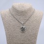 Chameleon Pendant 45x27mm on chain, length 70cm +/- silver-tone metal