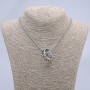 Ring Pendant 26x10mm on Chain, Length 70cm +/- Silver-Tone Metal