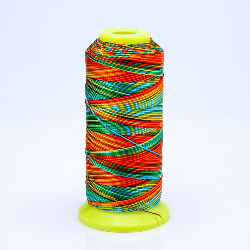 Rainbow Bobbin Thread, Diameter 0.9mm, Nylon for Crafting, 300m