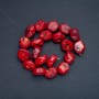 Natural Coral Chip Beads on Thread, diameter 18x14mm +/-, length 41cm +/- (Price per 100g)