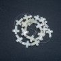 Beads on a Strand, Natural White Mother-of-Pearl Cross, Diameter 20x15mm, Length 41cm+