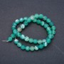 Natural Green Matte Agate Beads on Thread, diameter 8mm, length 37cm+