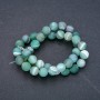 Natural Green Matte Agate Beads on Thread, diameter 10mm, length 37cm+