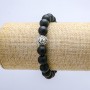 Elastic Shungite (Imitation) Bracelet, diameter 10mm+/-, Leo, length 18cm+
