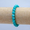 Natural Aquamarine Elastic Bracelet, Smooth Ball, 8mm+ Diameter