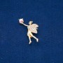 Sale! Fairy Brooch, White and Teal Rhinestones, Gold-Tone Metal 35x24mm +