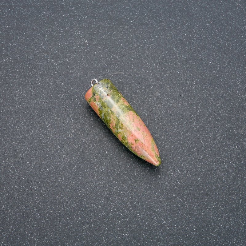 Pendulum Ball Pendant made of Unakite 13x40x45mm (+-)