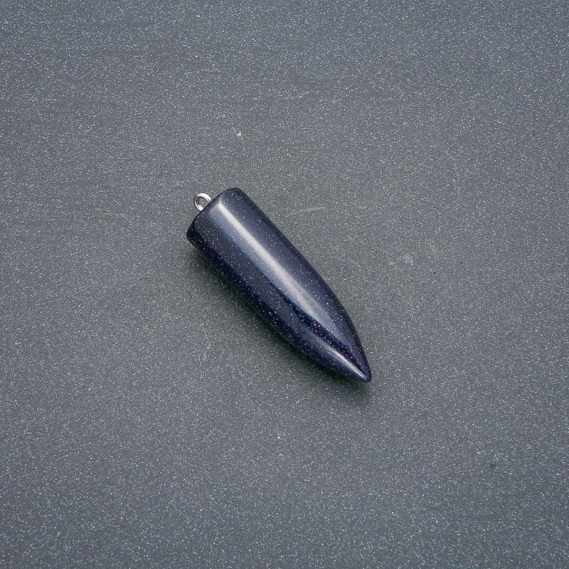 Pendulum Ball Pendant made of Aventurine "Blue Sand" (Synthetic) 13x40x45mm (+-)
