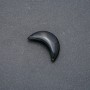 Black Agate Stone Crescent Moon, 12x30x8mm (+/-), No Hole