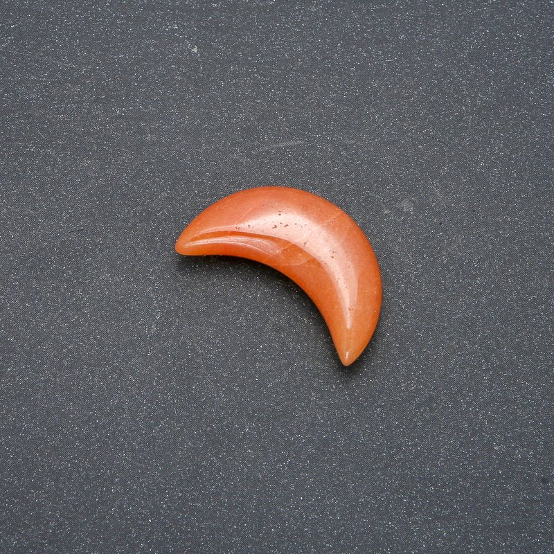Carnelian Stone Crescent Moon, 12x30x8mm (+/-), No Hole