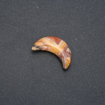 Agate Stone Crescent Moon, 12x30x8mm (+/-), No Hole