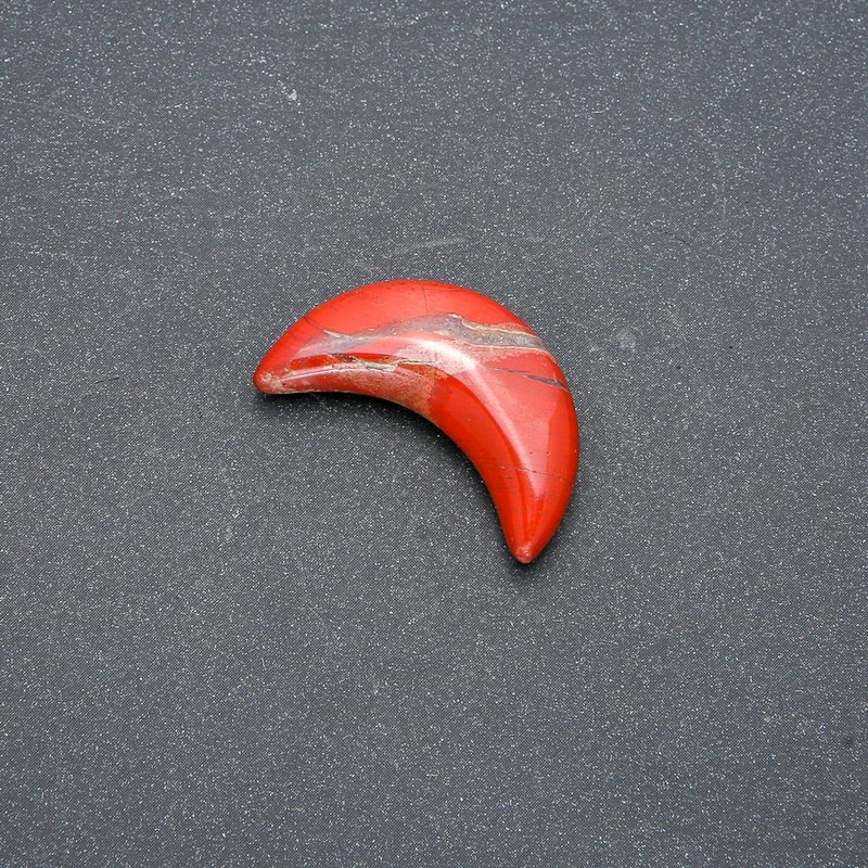 Red Jasper Stone Crescent Moon, 12x30x8mm (+/-), No Hole