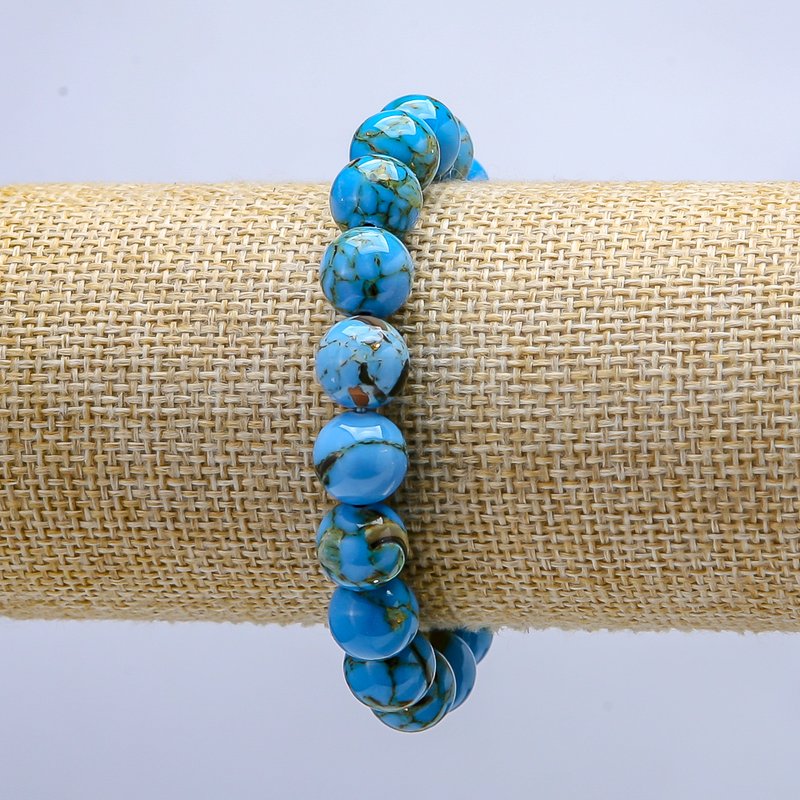 Imperial Jasper Smooth Bead Bracelet on Elastic Band, Diameter 10mm+/-, Length 18cm+