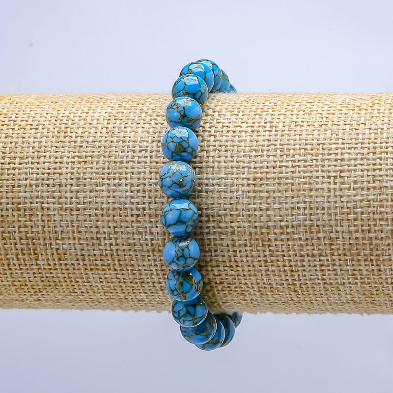 Imperial Jasper Smooth Bead Bracelet on Elastic Band, Diameter 8mm+/-, Length 18cm+