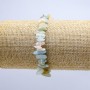 Morganite Natural Stone Tumbled Bracelet, Diameter 9x4mm+/-, Length 18cm (Stretch)