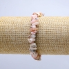 Pink Opal Stone Bracelet on Elastic, Chips, Diameter 10mm, Length 18cm