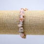 Pink Opal Stone Bracelet on Elastic, Chips, Diameter 10mm, Length 18cm