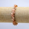 Pink Selenite Stone Bracelet on Elastic, Chips, Diameter 10mm, Length 18cm