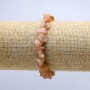 Pink Selenite Stone Bracelet on Elastic, Chips, Diameter 10mm, Length 18cm