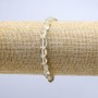 White Citrine Stone Bracelet on Elastic, Tumbled, Diameter 6-8mm (+/-), Length 18cm