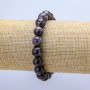 Natural Amethyst Stone Bracelet on Elastic Band, Diameter 10mm+-, Length 18cm+