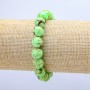 Bracelet on Elastic Band, Imperial Jasper Light Green (Pressed) Smooth Round Bead, diameter 10mm+/-, length 18cm+