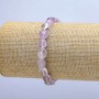 Elastic Bracelet Natural Amethyst Tumbled Stone, Diameter 7x6mm+/-, Length 18cm+
