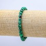 Elastic Bracelet Malachite (Pressed) Smooth Round Beads, Diameter 6mm+/-, Length 18cm+