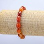 Elastic Bracelet Carnelian Barrel, Diameter 8x12mm+-, Length 18cm+