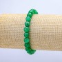 Elastic Bracelet Chrysoprase (Imitation) Faceted Bead, Diameter 7.5mm+-, Length 18cm+