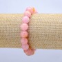 Elastic Bracelet Tinted Quartz Smooth Round Beads, diameter 10mm+-, length 18cm+