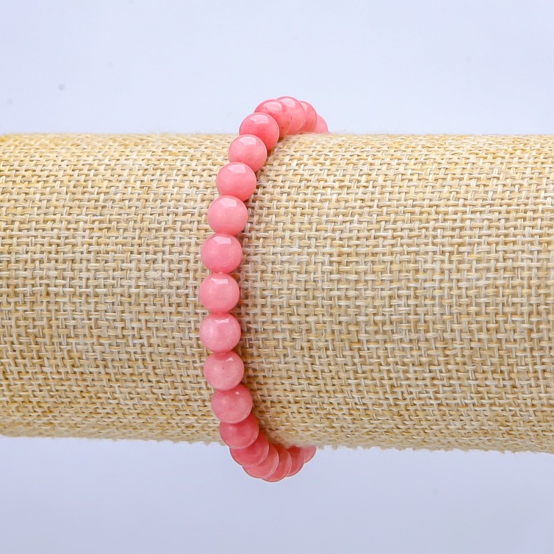 Elastic Bracelet Tourmaline Smooth Bead, Diameter 6mm+-, Length 18cm+