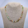 Necklace Brazilian Agate Smooth Bead, Diameter 6mm, Length 45cm+