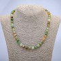 Necklace Brazilian Agate Smooth Bead, Diameter 8mm, Length 45cm+
