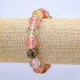 Elastic Bracelet Natural Chalcedony Stone Assorted Bead, Diameter 12(+-), Length 18cm+
